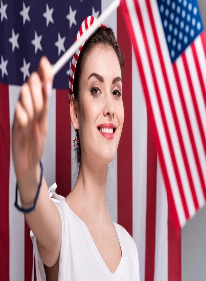 kepvrio 4th of July Earrings for Women Patriotic American Flag Earrings USA Dangle Earrings Red White Blue American Flag Dangle Earring Patriotic Independence Day Earring (A) - Image 2